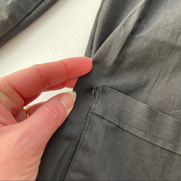 Black Collared Shirt Jacket Blazer Vintage Puff Sleeves Open Construction Medium - Picture 4 of 8